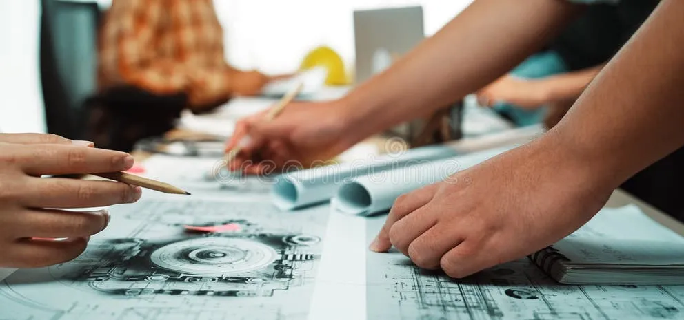 Jasa Desain Rumah Purwokerto: Hunian Sesuai Gaya Anda 100 Jasa Desain Rumah Purwokerto: pertemuan klien dan arsitek dengan blueprint
