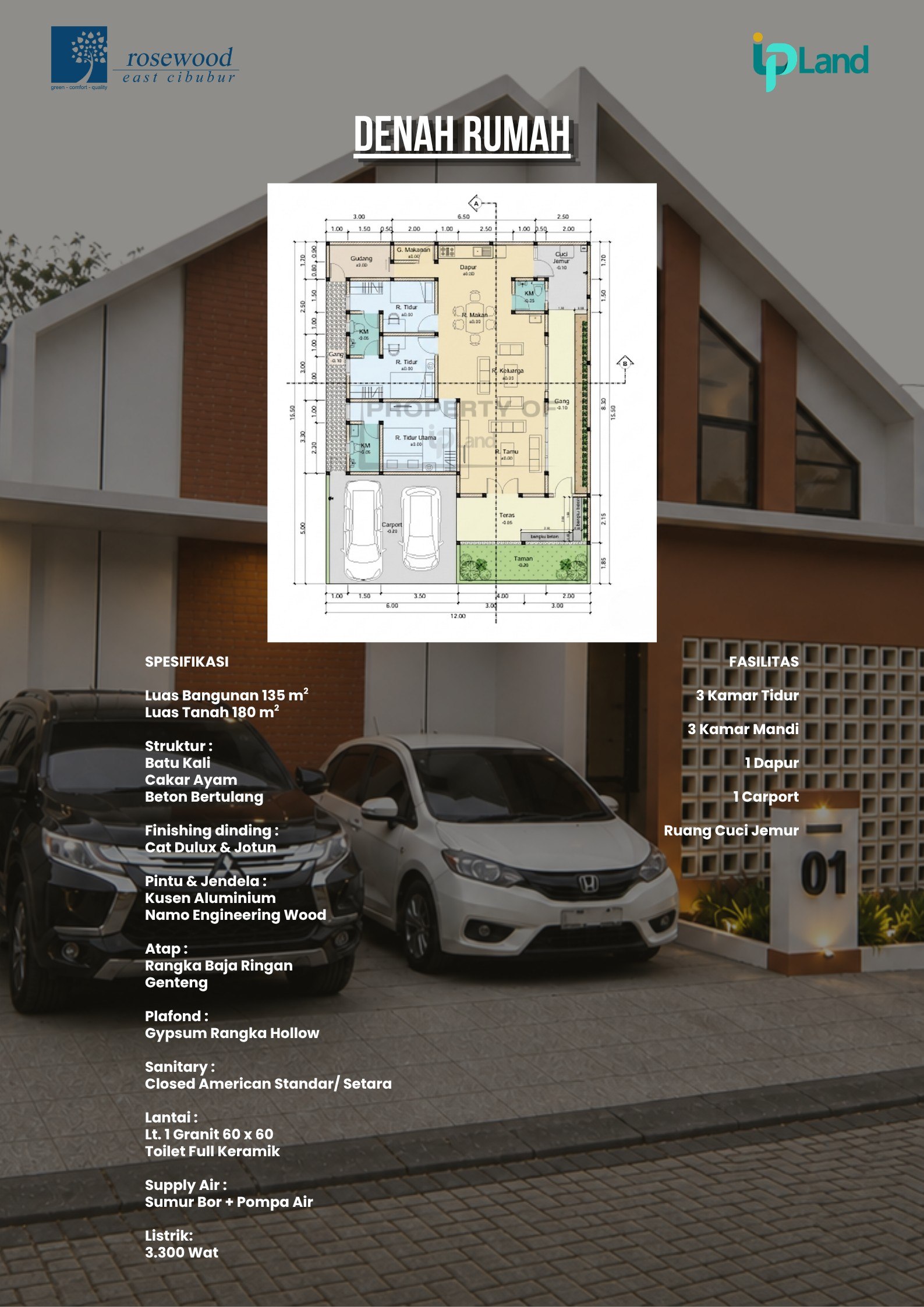 Interior rumah Scandinavian dengan high ceiling