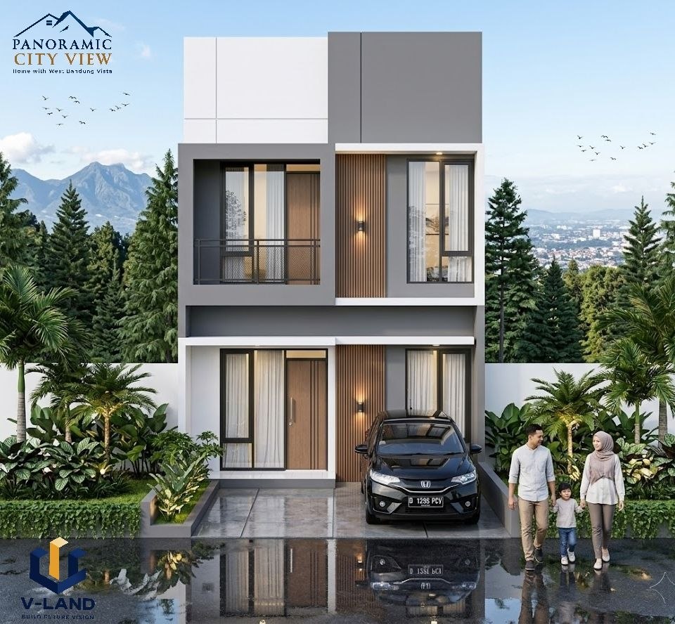V-LAND Panoramic City View Bandung Barat – Rumah 2 Lantai City View, 4 Km ke Tol & 3 Km ke Stasiun WHOOSH 115 V-LAND city view Bandung