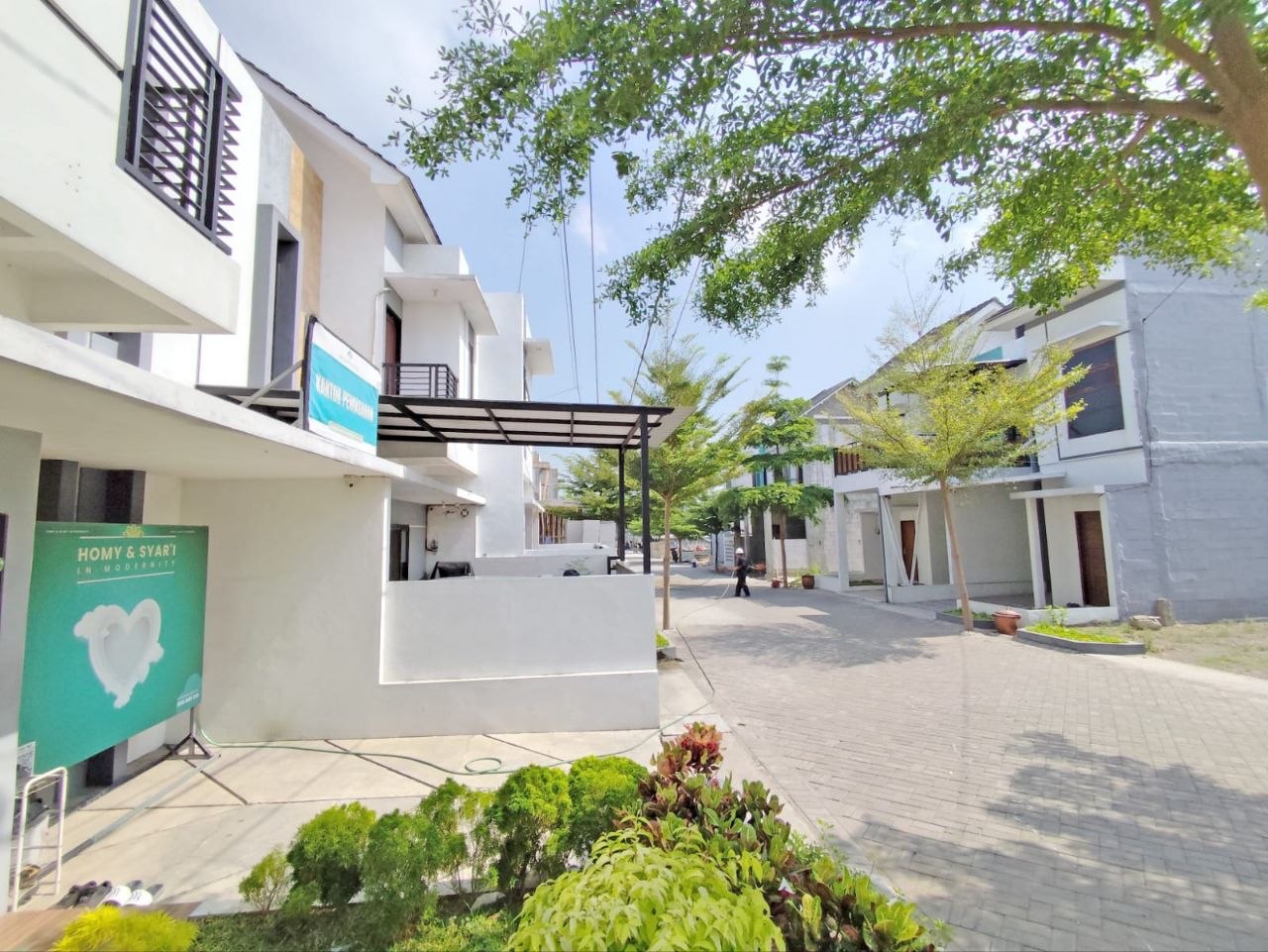 Denah dan tampak rumah Type 50/72 Ahsana Modern City Mojosari